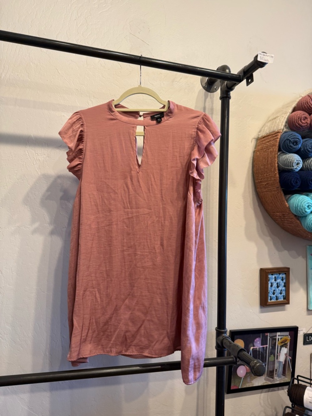 Mossimo Supply Co. Mauve Pink Ruffle Sleeve Blouse